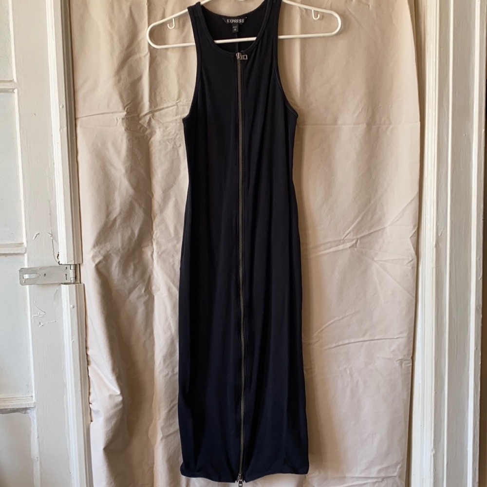 Full zip black dress